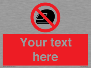 Custom No Motorcycle Helmets Sign